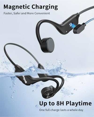 Swimming Headphones,Bone Conduction Headphones Bluetooth 5.3,IP68 Waterproof,32G Memory Sports Headphone,Underwater Headphone with MP3-Player for Swim,Open Earphones for Swimming Running