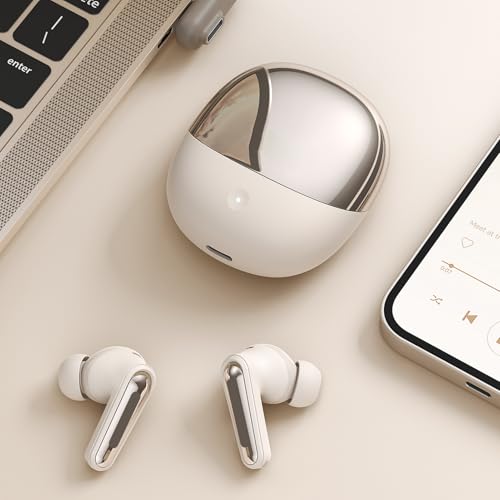 Wireless Gaming Earbuds, Low Latency 2.4GHz Bluetooth 5.4 Dual Mode with ENC Microphone and USB C Dongle, for PC VR Gaming Phone Tablet Laptop (White) - color: White