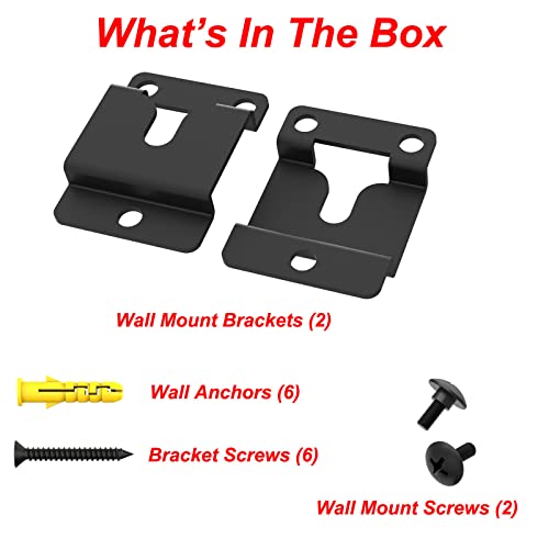 Sound Bar Wall Mount Brackets for Vizio Soundbar Wall Mounted Holders S3820W-C0 SB3851-C0 SB4051-D5 S5430W-C2 SB3651-E6 S2920W-C0 Mounting Bracket Kit with Screws