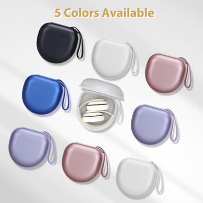 Headphone Case Compatible with JBL/Beats/BERIBES/Jlab/Picun/TOZO/KVIDIO/Soundcore Anker/Skullcandy Noise Cancelling Over-Ear Headphones, Pearl Cream - color: Pearl Cream