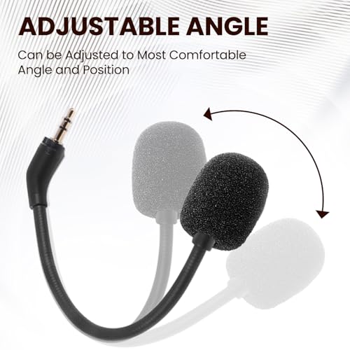 Replacement Microphone Compatible with Logitech Astro A30 Gaming Headset-Flexible Boom Mic with Noise-Canceling Foam