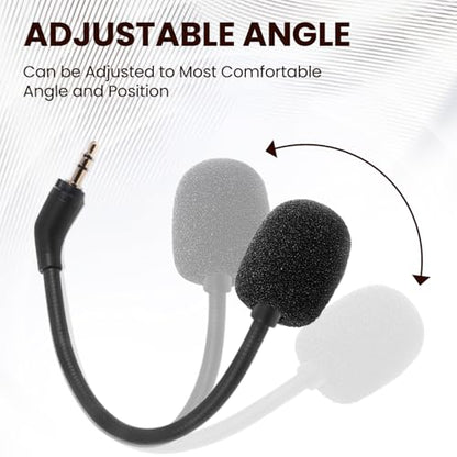 Replacement Microphone Compatible with Logitech Astro A30 Gaming Headset-Flexible Boom Mic with Noise-Canceling Foam