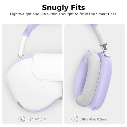 AHASTYLE Silicone Case Cover for AirPods Max 2/1 Headphones (USB-C/Lightning)(2026/2024/2020) [4 in 1] Anti-Scratch Ear Pad Cover/Ear Cups Cover/Headband Pad/Headband Cover AirPods Max Accessories - color: Purple
