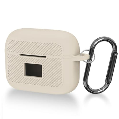 Compatible with TOZO T20 Case Cover, Soft Silicone Skin Case with Keychain, Shock Absorbing and Anti-Drop Protective Case with LED Power Display for Men and Women [Front LED Visible] White - color: White