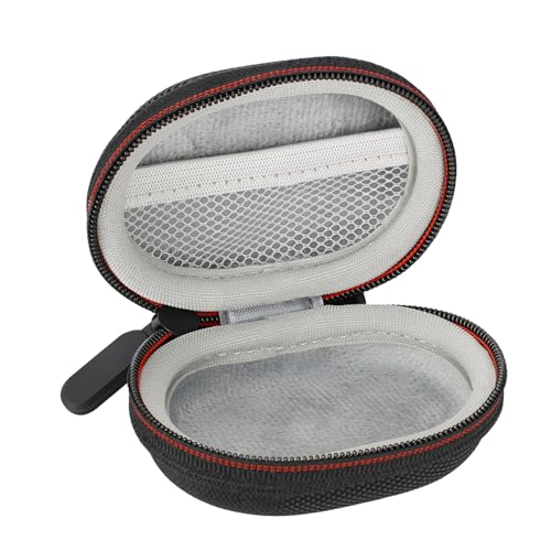 Hard Shell Waterproofing Earphone Case with Metal Carabiner, Crushproof Fabric Protections Compact Travel Design Shockproof Fabric Earbuds Storage Box Blue - color: Blue