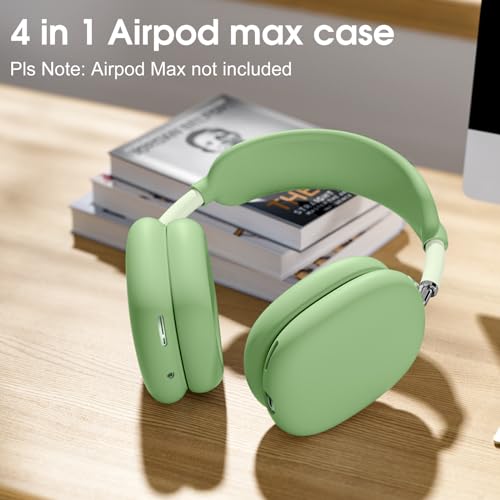Lerobo Case for AirPods Max, Anti-Scratch Ear Pad & Headband Protector, Soft Silicone Skin for Apple AirPods Max 2024/2020(Mint Green) - color: MintGreen