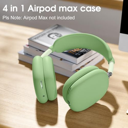 Lerobo Case for AirPods Max, Anti-Scratch Ear Pad & Headband Protector, Soft Silicone Skin for Apple AirPods Max 2024/2020(Mint Green) - color: MintGreen