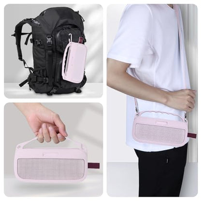 Lebakort 2nd Gen Silicone Cover Compatible with Bose SoundLink Flex 2nd Gen/SoundLink Flex Portable Speaker (Petal Pink Cover) - color: Petal Pink Cover