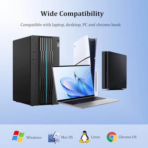 Wired USB Earbuds with Boom Mic for PC Mac Laptop Computer