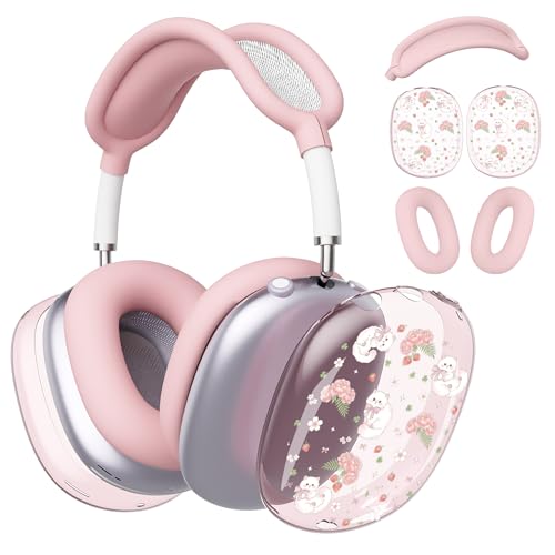 for AirPods Max Headphones Kawaii Cat Ear Covers for AirPods Max 2 - color: Cat E/Pink