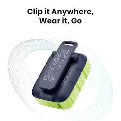 INSMY Wearable Bluetooth Speakers IP67 Waterproof Clip On Small Speaker | Portable Personal Speakers,Clean Sound,Stereo Pair,Wireless,ENC Built-in Mic,Lightweight for Golf Work Pool Gift (Blue) - color: Dark Blue