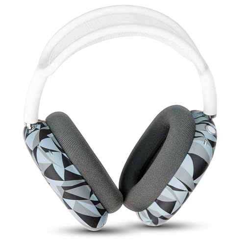 WC ShellZ Max - Protective Shell Covers for AirPods Max 1 & 2 | Made by Wicked Cushions | Made with Premium Silicone | Geo Grey - color: Geo Grey