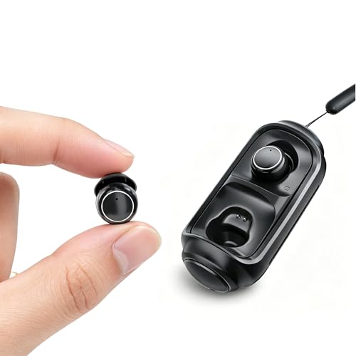 Ultra-Mini Sleep Earbuds for Side Sleepers, Bluetooth 6.0 Invisible Earphones with Fidget Toy Case, 30H Playtime, IPX5 Sweatproof, Touch Control for ASMR, Work, Commute & Travel - color: Black