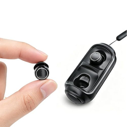 Ultra-Mini Sleep Earbuds for Side Sleepers, Bluetooth 6.0 Invisible Earphones with Fidget Toy Case, 30H Playtime, IPX5 Sweatproof, Touch Control for ASMR, Work, Commute & Travel - color: Black