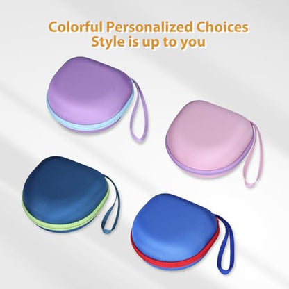 Kids Headphones Case for iClever/Acer Etc Headphone,Pink+Purple,Case Only | for iClever BTH12 HS19 BTH20 BTH22 BTH26/Candy Bila/Acer/JBL/MIDOLA/JoySpark/JLab/ADOOPE/Spiderman/EarFun/ Etc Kids Headphone - color: Pink+Green Edge
