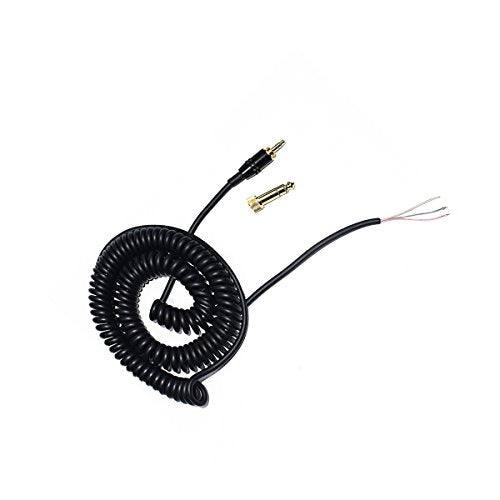 Alitutumao Coiled Repair Cable Replacement Spring Cord with Gold Plated Connectors Compatible with Sony ATH-M50 ATH-M50s MDR-7506 7509 MDR-V6 V6 V600 V700 V900 Headphones 1/4-inch Adapter Included