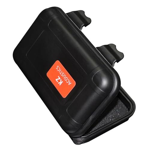 Earphone Case, KYUHEEO Waterproof Headphone Storage Bag Earbud Hard Protective Carrying Case for Wired Earphones, Ear Tips,Earphone Cables, Camera Chips(Black)