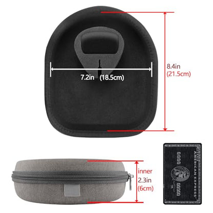 Geekria Shield Headphones Case Compatible with B&O Beoplay HX, H9i, H95, H9 3rd Gen, H8, H7, H6, Portal Gaming, Replacement Hard Shell Travel Carrying Bag with Cable Storage (Gray Brown) - color: Gray Brown
