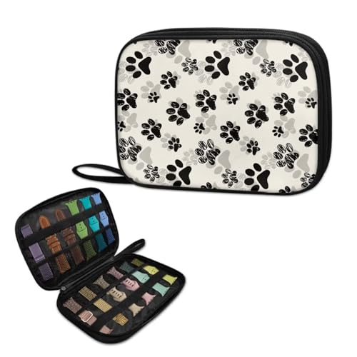 Watch Straps Carrying Bag Portable Watch Band Organizer Bag Compatible with Apple Watch Bands, Watch Band Pin Easy to Carry, Dog Paw - color: Dog Paw
