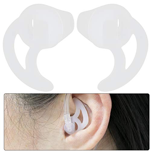 1 Pair Silicone Fin Ear Mold Earbud Tips for Acoustic Coil Tube Earpiece