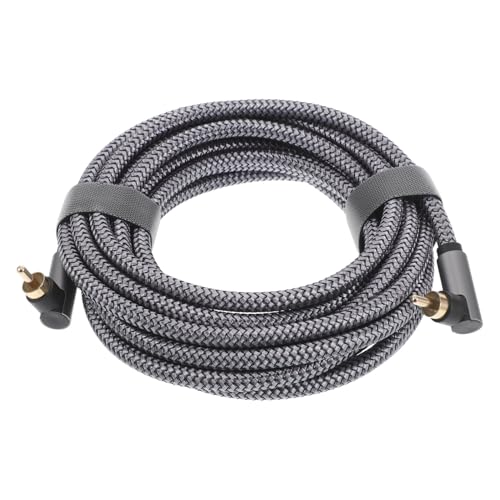 VANZACK 5m Digital Coaxial Audio Cable with Braided Dual Shielded Cord and Gold-Plated Connectors for Subwoofers and Home Theater Systems