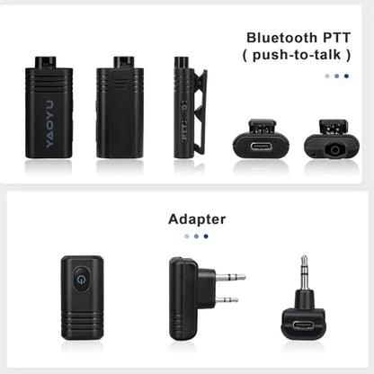 Wireless Headset with Clear Acoustic Tube Earpiece and 2 Pin Dongle,Walkie Talkie Headset with PTT Microphone for BaoFeng Kenwood Btech Radios & More(Not Compatible with Motorola/Midland)