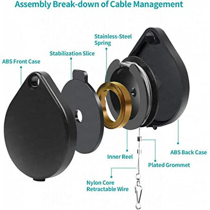 Portable Cable Degree Rotation Pulley System Heavy Duty Silent Pulley Retractable Design Suitable for Gaming Family Room