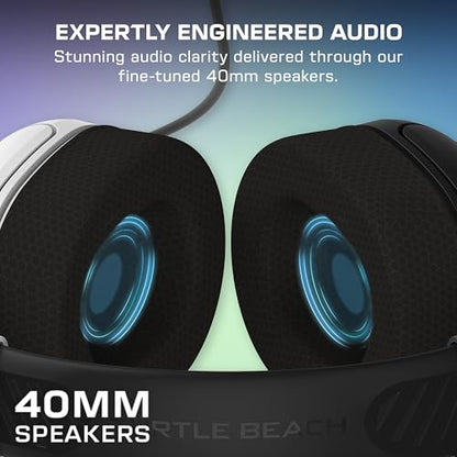 Turtle Beach Airlite Fit Wired Gaming Headset for Nintendo Switch 2, Lite | Also works with Nintendo Switch OLED, Flip-to-Mute Mic, Comfortable Ear Cushions, 40mm Speakers, Lightweight, Black & White - color: Black and White