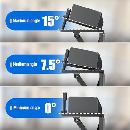 No Drilling Soundbar Mount,Adjustable TV Top Shelf Compatible with Samsung,LG,Vizio,Bose,JBL,Sonos,Universal Floating Bracket Holds up to 11 lbs,Black