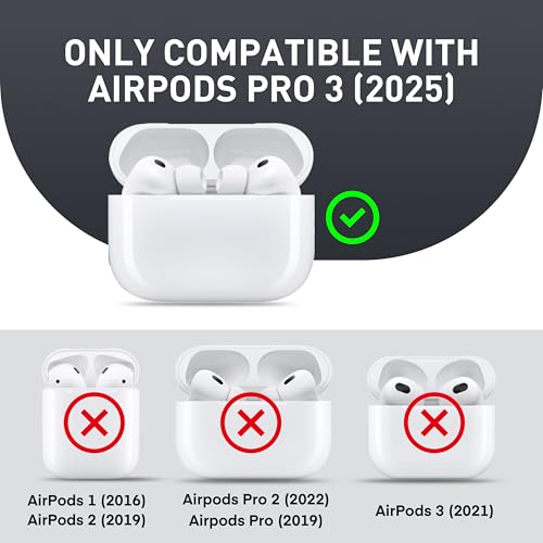for AirPods Pro 3 Case with Magnetic Lock, Magsafe Compatible, Blue Carbon - color: Blue, size: AirPods Pro 3 Case 2025