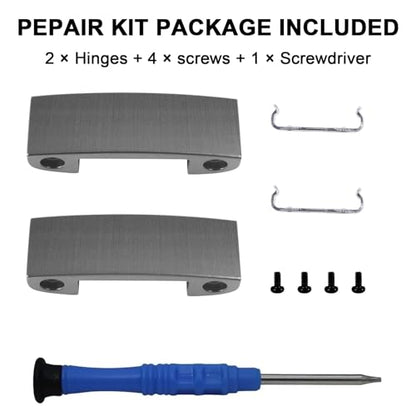 Adhiper Hinge Replacement Metal Repair Parts for Beats Studio Pro Headphone | Studio Pro Durable Repair Kit Replacement Headband Metal Folding Hinge Clip Cover Pin Repair Parts Set（Silver Gray） - color: Silver Gray