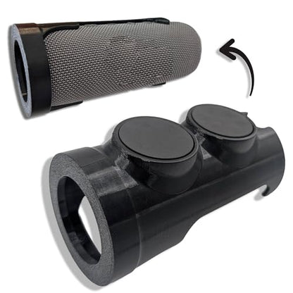 Magnetic Bluetooth Speaker Mount Compatible with Flip 5, Flip 6 & Flip 7 – Dual 30lb Rubberized Magnets for Golf Cart, UTV & Tractor – Heavy Duty 3D Printed PETG Holder (Black)
