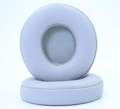 Headphone Replacement Ear Pad Cover Compatible with Beats by Dre Solo3 Solo2 Wired Wireless Headphones Protein Leather Memory Foam Headphone Cushion Ear Muffs-Grey - color: grey