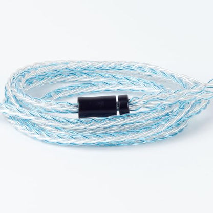 8 Core Braided Headphone Upgrade Cable, Headphone Replacement Cable, Silver-Plated Copper Upgrade Cable for KZ ZS10 Pro ZSX ZSN Pro AS16 CCA CA4 A10(Silver Blue, C PIN 3.5MM) - size: C PIN 3.5MM