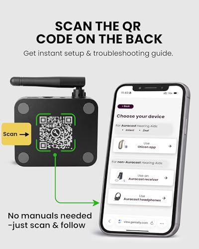 Avantree Audikast 4 – Auracast & Bluetooth TV Transmitter for Headphones | Works with Selected Auracast Hearing aids, aptX Adaptive & HD, Optical & AUX outputs, Future-Ready & Upgradeable