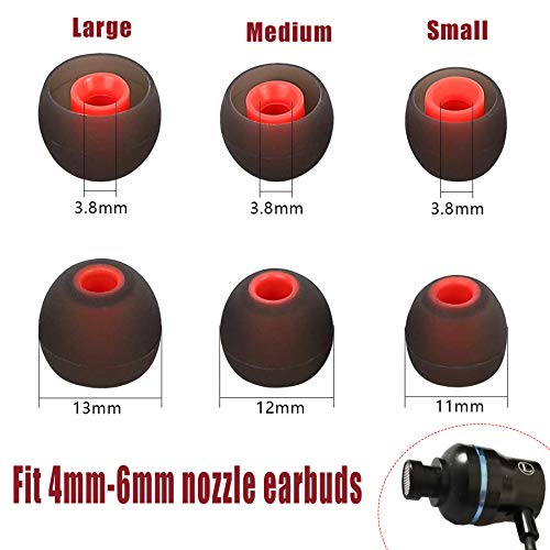 Silicone Replacement Earbuds Tips & Sports Earhook Earbuds Accessories | 3 Pairs L/M/S, Ear Fins & Stabilizers, Anti-Slip, Secure Fit, Noise Isolating, Universal for In-Ear Earphones
