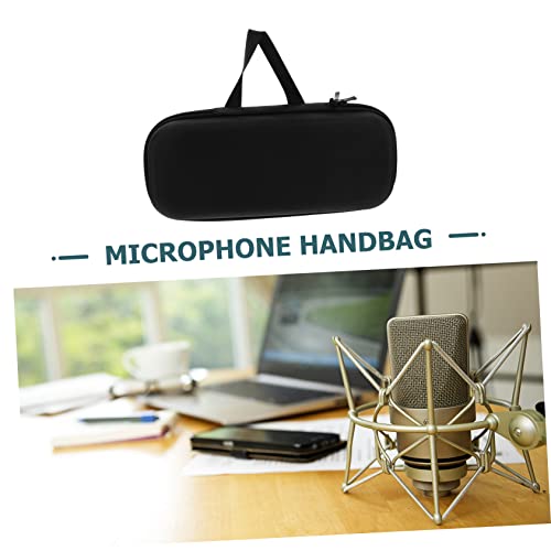 Toddmomy Portable Microphone Case Drop Resistant Storage Bag for Wired and Mics Small Large Capacity Padded Organizer for Digital Devices Mic Storage Pouch for Travel and Home Use