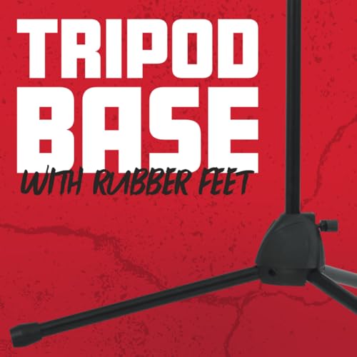 Gator Frameworks Rok-It Series Standard Fixed Boom Arm Microphone Stand with Height Adjustable Tripod Base, 40" to 67" (RI-MICTP-FBM)