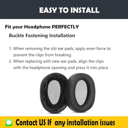 WH-H900N Earpads and Headband Cushion for Sony MDR-100ABN WH-H900N Headphones Ear Cushions with Protein Leather and Memory Foam
