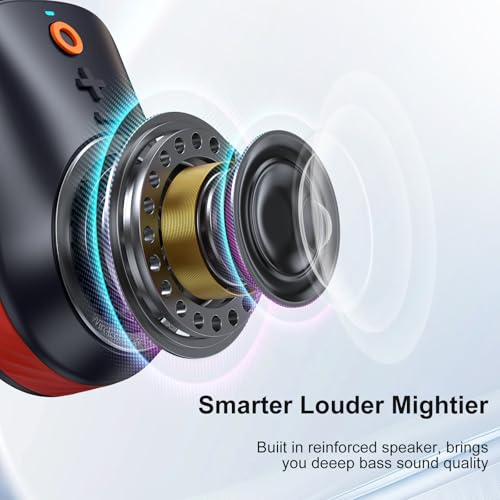 Wodgreat Wearable Clip On Bluetooth 5.4 Speaker IPX5 Waterproof | Clean Sound, Built-in Mic, Hands-Free Music/Calls for Work/Cycling/Home/Party/Outdoor(Black)
