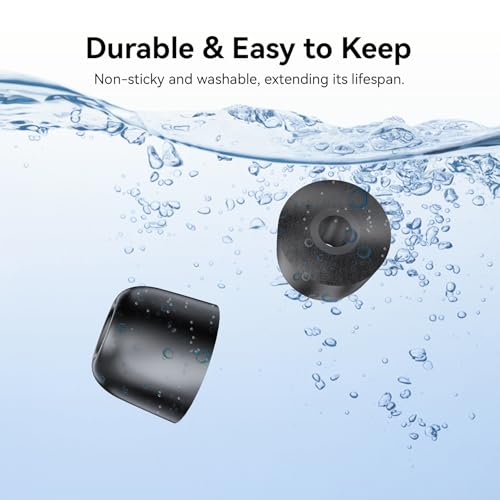 6 Pairs IEM Ear tips for KZ ZS10 Pro in ear Monitor, KBEAR KF02 Memory Foam Earbud Tips Noise Canceling Eartips for KZ ZS12 PRO-2, Castor-Pro, ZAR, ZAS, CCZ Melody, KS1, Tangzu, CCA CRA (L/M/S, Black)