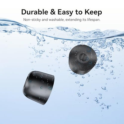 6 Pairs IEM Ear tips for KZ ZS10 Pro in ear Monitor, KBEAR KF02 Memory Foam Earbud Tips Noise Canceling Eartips for KZ ZS12 PRO-2, Castor-Pro, ZAR, ZAS, CCZ Melody, KS1, Tangzu, CCA CRA (L/M/S, Black)