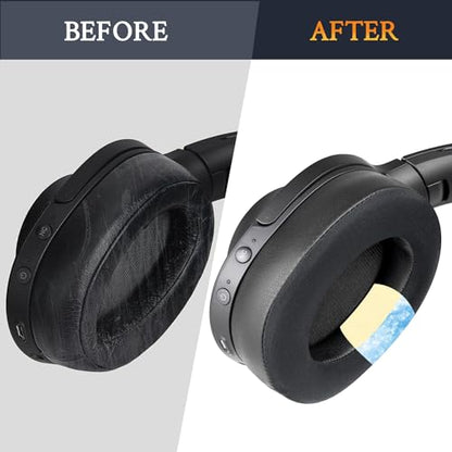 SOULWIT Cooling Earpads for Sony WH-H900N, MDR-100ABN - Black - color: Cooling Gel - Black