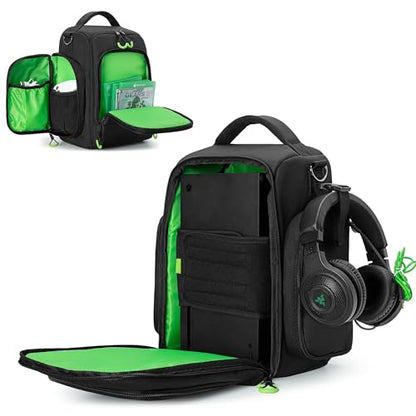 PGmoon Travel Carrying Case Compatible with Xbox Series X Console | Protective Storage Carry Bag for Controllers, Cables, Game Discs and More (Patent Design)