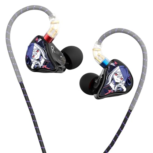 CVJ Vivian IEM for Music Gaming, 3.5mm Jack, Deep Bass Wired Earbuds - color: Vivian Character, style: no Mic