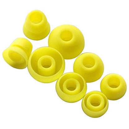 Replacement Silicone Earbuds Ear Tips Eargels Buds Set Compatible with Beats Powerbeats 3 Powerbeats 2 Wireless in-Ear Earphones (4 Pairs/Yellow) - color: Yellow