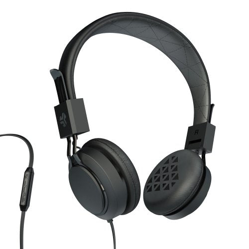 JLAB Audio Intro Premium On-Ear Headphones, with Universal Mic (Black)