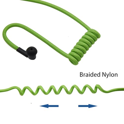 WODASEN Replacement Braided Nylon Fiber Acoustic Coil Tube Moisture Resistant Waterproof Color for Radio Earpiece (PureGreen-1) - color: PureGreen-1