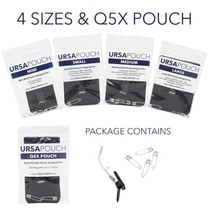 URSA Belt Pouch with Clips - Versatile Rigging for Wireless Transmitters (Black, Mini) - color: Black, size: Mini
