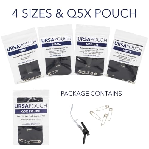 URSA Belt Pouch with Clips - Versatile Rigging for Wireless Transmitters (Black, Large) - color: Black, size: Large